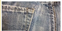 The same jeans pocket after repair