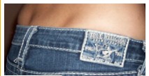 The same waistband after being taken in
