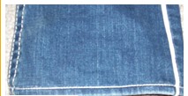 Jean hem shortened with the original hem kept