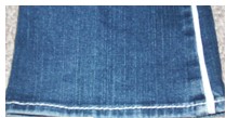 Jean hem before shortening